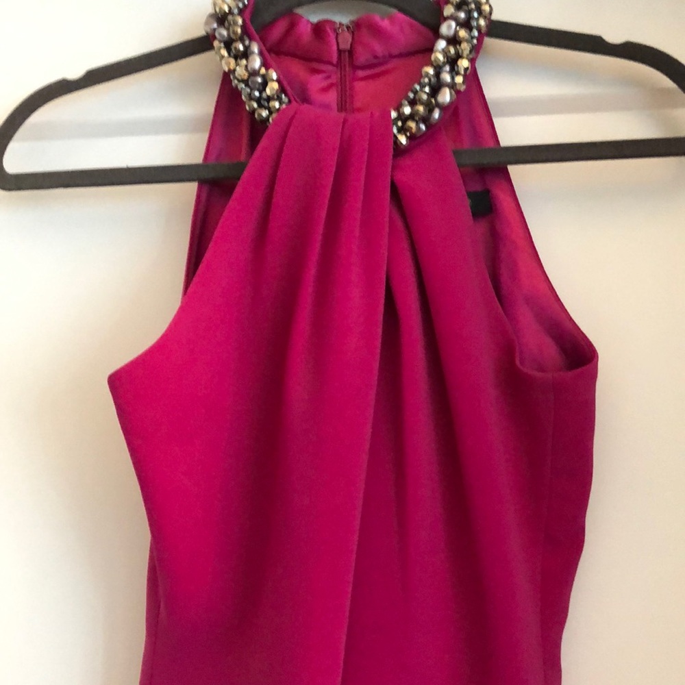 Pink cocktail satin dress